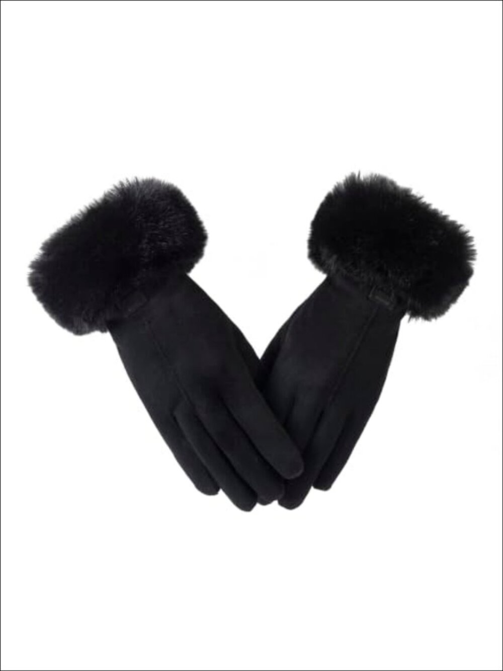 Faux Suede Fleece Lined Winter Gloves Touchscreen Compatible